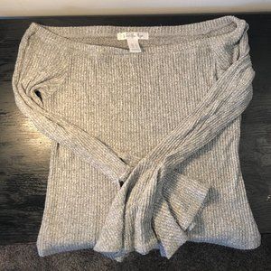 Ribbed Off The Shoulder Top